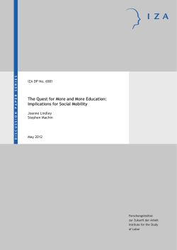 The Quest for More and More Education: Implications for Social