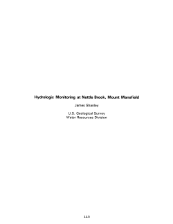 Hydrologic Monitoring at Nettle Brook