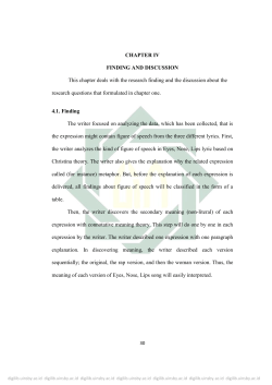 CHAPTER IV FINDING AND DISCUSSION This chapter deals with