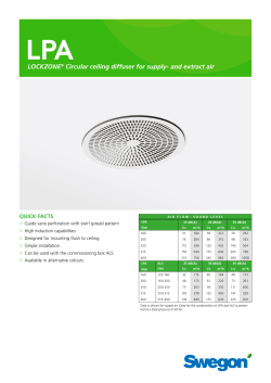 LOCKZONE&reg; Circular ceiling diffuser for supply