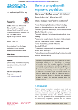 Bacterial computing with engineered populations