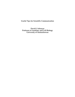 Useful Tips for Scientific Communication