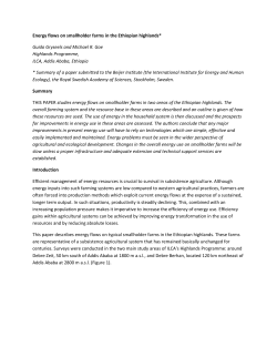 Energy flows on smallholder farms in the Ethiopian