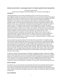 1 Allostatic load and health: a crossed-lagged analysis in the