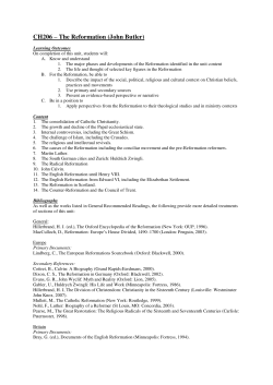 CH206 &ndash; The Reformation (John Butler)
