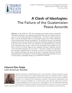 A Clash of Ideologies: The Failure of the Guatemalan