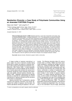 Rarefaction Diversity: a Case Study of Polychaete Communities