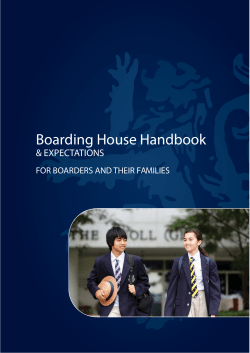 Boarding House Handbook - Harrow International School Bangkok