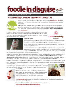 Cake Monkey Comes to the Portola Coffee Lab