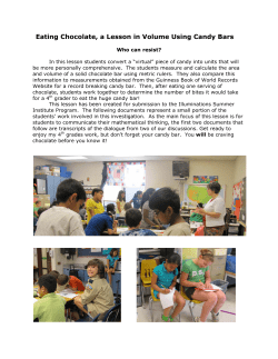 Eating Chocolate, a Lesson in Volume Using Candy