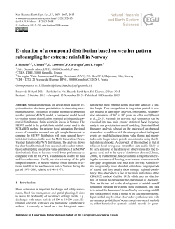 Evaluation of a compound distribution based on weather