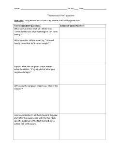 Text-dependent Questions Evidence