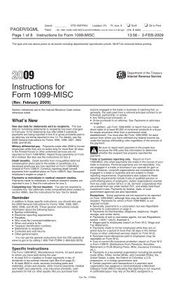2009 Instruction 1099-MISC