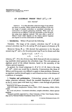 AN ALGEBRAIC PROOF THAT [Qu]2 = 3l2