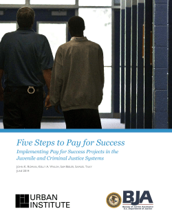 Five Steps to Pay for Success: Implementing Pay for