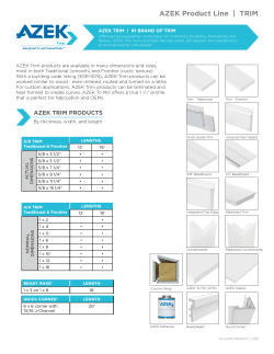 AZEK Product Line | TRIM