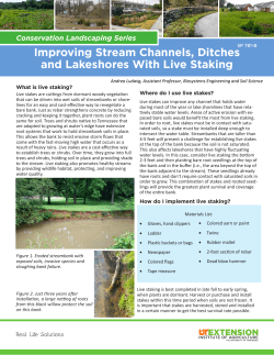 Improving Stream Channels, Ditches and Lakeshores With Live