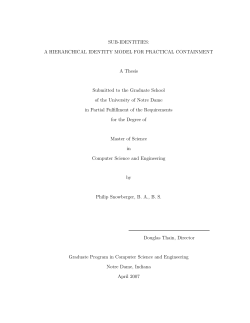 SUB-IDENTITIES - Cooperative Computing Lab