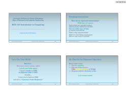Instruction Formats