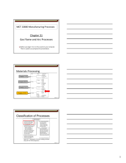 Chapter 31 Gas Flame and Arc Processes Materials Processing