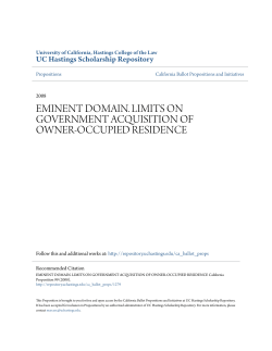 eminent domain. limits on government acquisition of owner