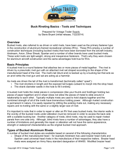 Buck Riveting Basics - Vintage Trailer Supply