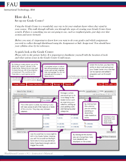 How Do I Set up the Grade Center?