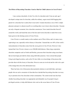 The Effects of Boycotting Chocolate