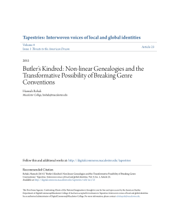 Butler`s Kindred: Non-linear Genealogies and the Transformative