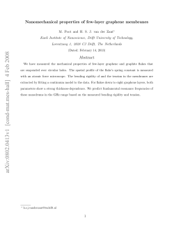 Nanomechanical properties of few