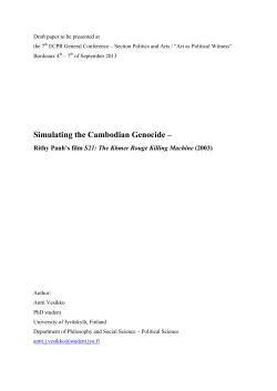 Simulating the Cambodian Genocide