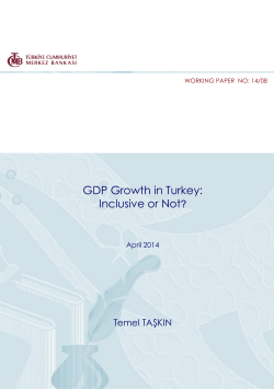 GDP Growth in Turkey: Inclusive or Not?