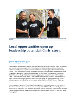 Chris` story. - Inspiring Communities