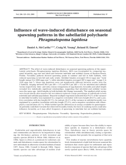Influence of wave-induced disturbance on seasonal spawning