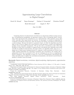 Approximating Large Convolutions in Digital Images