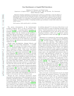 Gas Enrichment at Liquid