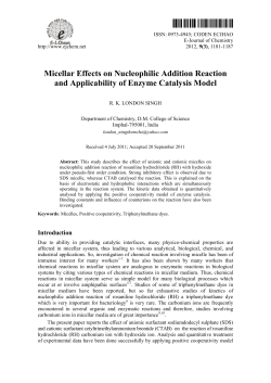 Micellar Effects on Nucleophilic Addition Reaction and