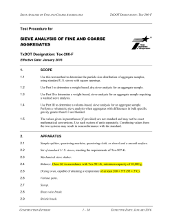 Sieve Analysis of Fine and Coarse Aggregates