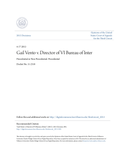 Gail Vento v. Director of VI Bureau of Inter