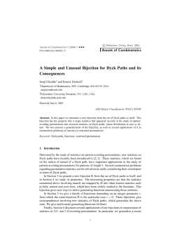 A Simple and Unusual Bijection for Dyck Paths and its
