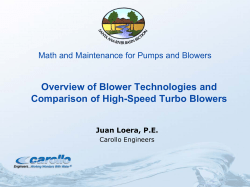Overview of Blower Technologies and Comparison of High