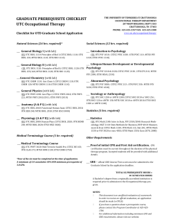 Prerequisite Checklist