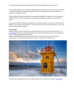 Composition Rules - March Camera Club