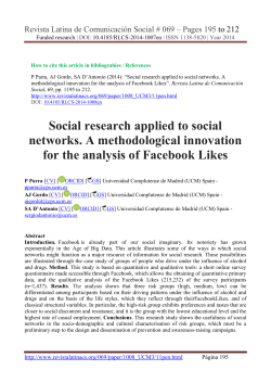 Social research applied to social networks. A methodological