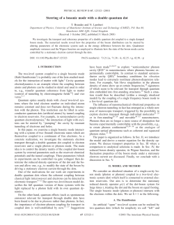 Steering of a bosonic mode with a double quantum dot