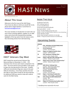 HAST NEWS - Hilton Area Swim Team