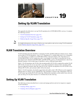 Setting Up VLAN Translation
