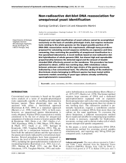 Non-radioactive dot-blot DNA reassociation for unequivocal yeast