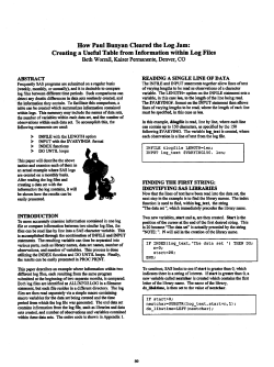 How Paul Bunyan Cleared the Log Jam: Creating a