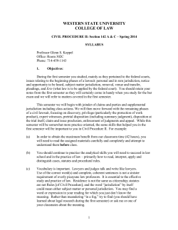 civil procedure ii - Western State College of Law